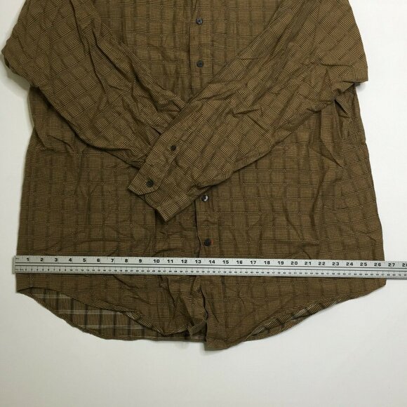 Daniel Cremieux Mens Button Up Long Sleeved Striped Shirt Brown Beige Size XL - Picture 9 of 10